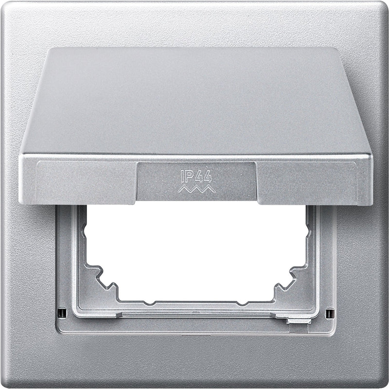 Merten - Abdeckrahmen Schutzabdeckung alu/gl 478060 IP44