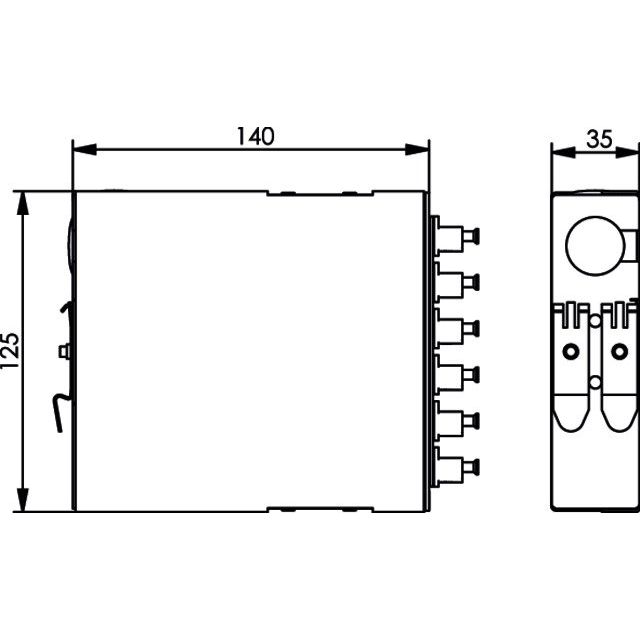Telegärtner - Patchpanel LWL TS-Verteiler 6xLC-D MM 100022800 Metallhülse