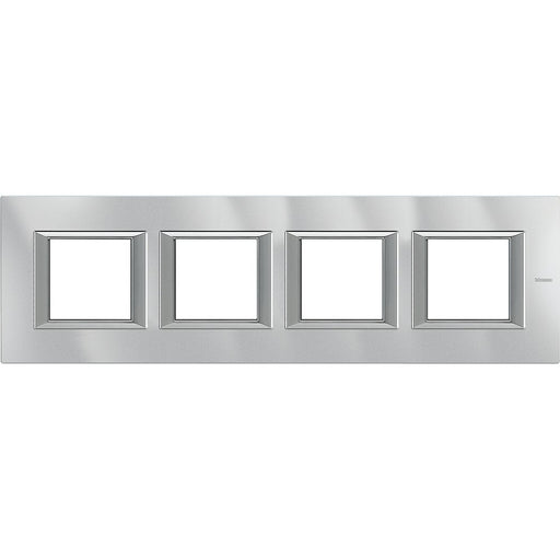 Legrand (BT) - Abdeckrahmen Axolute Rahmen hor.4-fach HA4802M4HHC alu grau