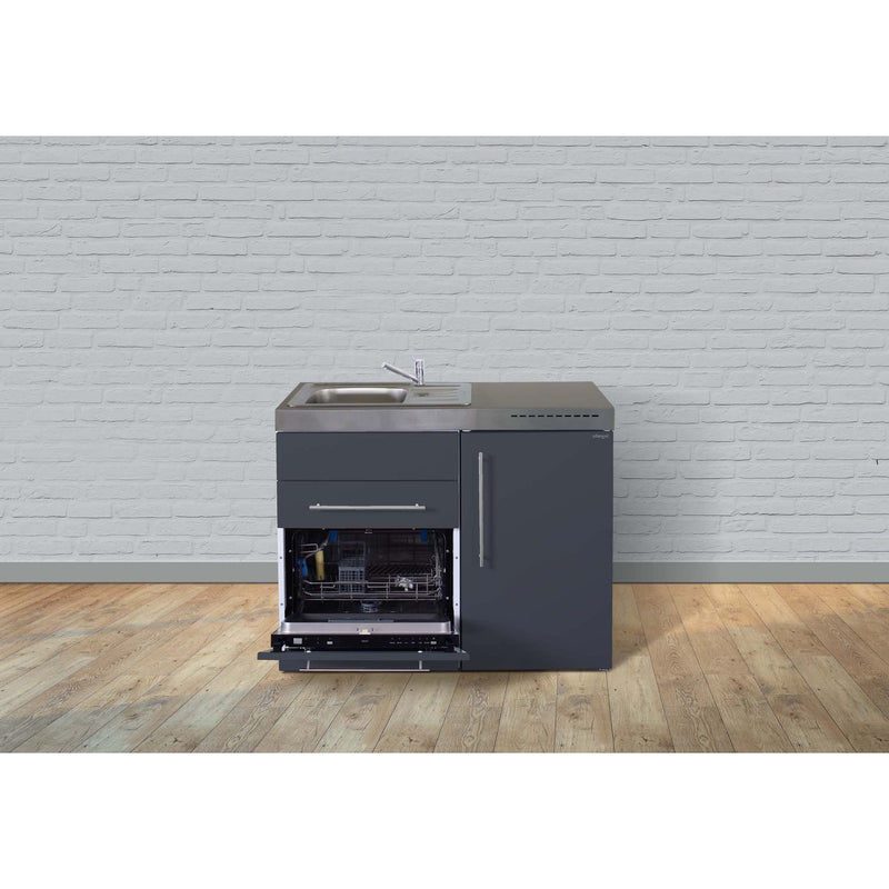 Stengel - Mini-Küche Miniküche Premiumline MPGSSG110GSIKFliBre Schiefergrau