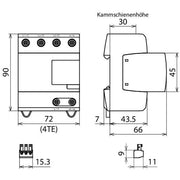 DEHN - Kombi-Ableiter für Energietechnik Kombi-Ableiter DVM2TNS255FM #956405 Typ1+2+3