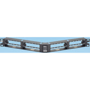 Panduit - Patchpanel Kupfer Verteilerfeld 48-Port 1HE QASP48HDBL gewinkelt