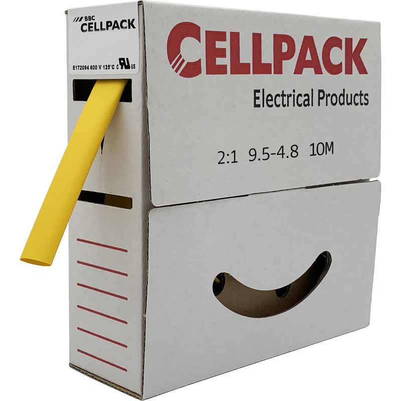 Cellpack - Schrumpfschlauch SB/9.5-4.8/gelb/10m in Abrollbox 10m