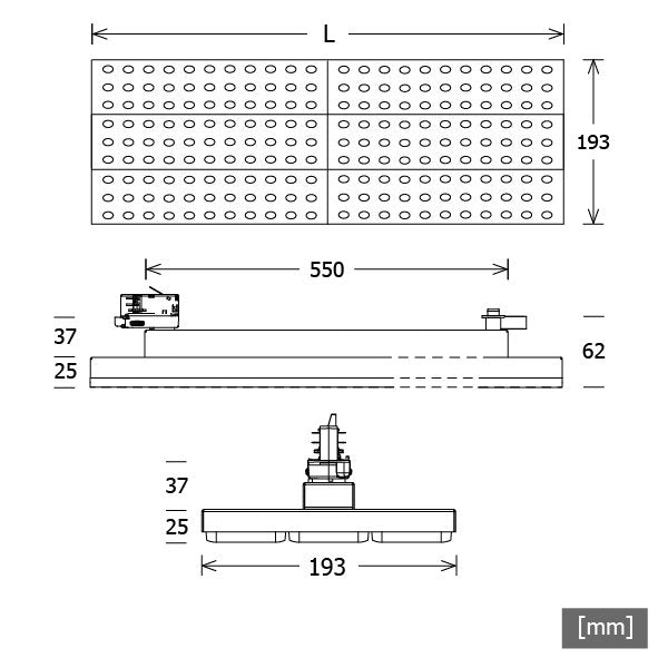 LTS Licht&Leuchten - Decken-/Wandleuchte LED-Stromschienenleuchte LUZ-T32 110 #667013 830, DALI, sw
