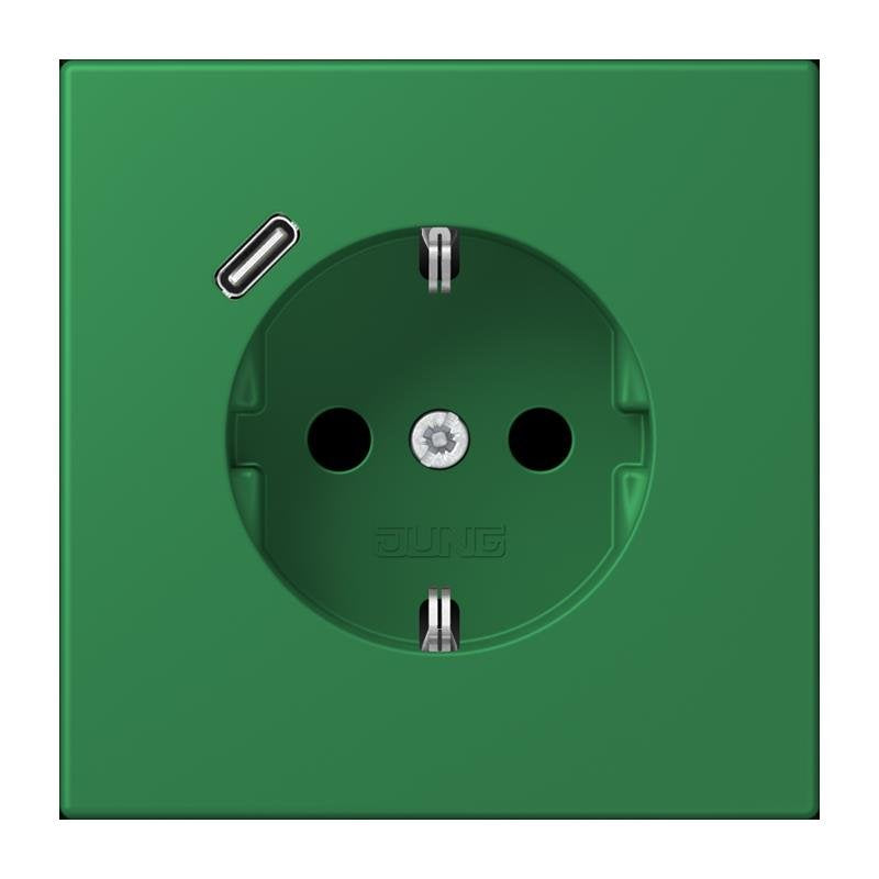Jung - Steckdose SCHUKO Steckdose LC 1520-18C 219 vert fonce (32050)