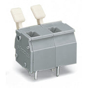 WAGO - Leiterplattenklemme 255-612/333-000 Drücker,2,5 mm²,grau − 10 Stück