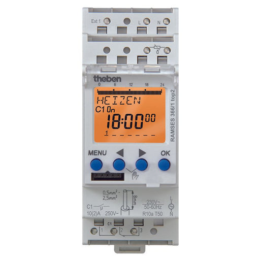 Theben - Raumthermostat/Uhrenthermostat Uhrenthermostat RAMSES 366/1 TOP2 digital