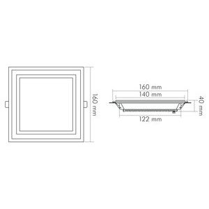 Nobile - Decken-/Wandleuchte LED-Glas-Panel 1560906111 840, 350mA