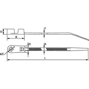 HellermannTyton - Kabelbinder Befestigungsbinder T50ML-PA66-NA (100) 390x4,7 natur − 100 Stück