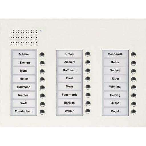 TCS Tür Control - Türstation für Türkommunikation Audio Außenstation PUK 24 PUK24/3-WS Tasten 3-spaltig UP