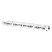 Metz Connect - Patchpanel Kupfer 24-Port Panel E-DAT C6A TN EDATC6A-MP24-mod 1HE modular Alu − 1 Stück