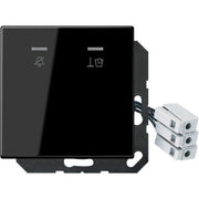 Jung - Abdeckung/Bedienelement für Installationsschalterprogramme Hotelabdeckung LS CU KO5 M 24 SW mit LED-Einheit 24 V