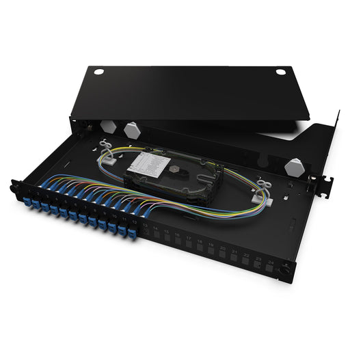 Corning - Patchpanel LWL LWL-Verteilerfeldgehäuse LAN1-24AE-PGTL-B 24Fasern DPX OS2 LC