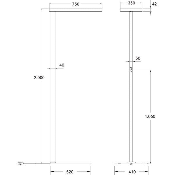 Brumberg Leuchten - Stehleuchte LED-Stehleuchte 77452694 4000K, silber