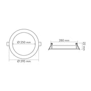 Nobile - Decken-/Wandleuchte LED-Panel Flat 1574081112 830, 350mA, titan