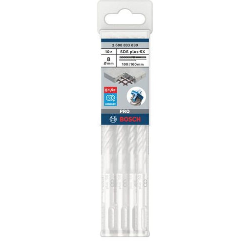Bosch - Bohrer PRO SDS plus-5X 2608833899VE(10) Hammerbohrer 8 x 100