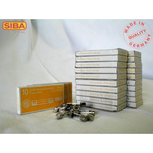 Siba - Zylindrische Sicherung G-Sicherung M 2,5A 172525 5x25 ungenormt − 100 Stück