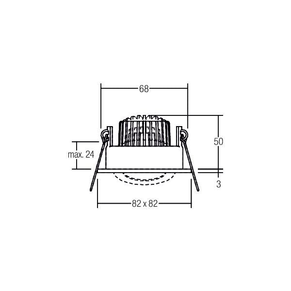 Brumberg Leuchten - Downlight/Strahler/Flutlicht LED-Einbaustrahler 33355073 3000K IP65