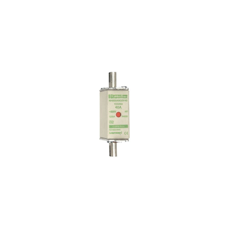 Mersen - Messersicherung Sicherungseinsatz NH aM NH000AM50V40 Gr.000 40A sfü KM − 3 Stück