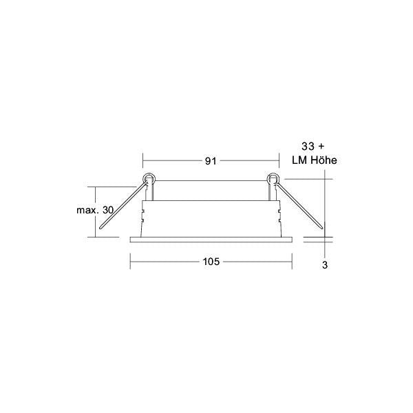 Brumberg Leuchten - Downlight/Strahler/Flutlicht Einbaumodul rund 45001170 weiß