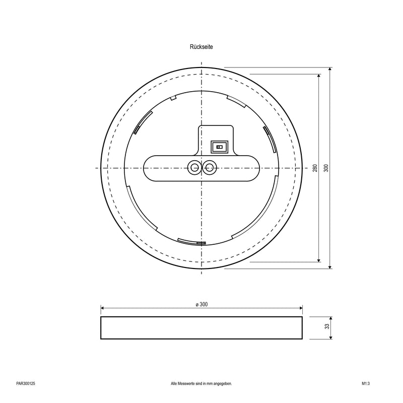 EVN Lichttechnik - Decken-/Wandleuchte LED-Anbaupanel PAR300125