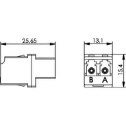 Telegärtner - LWL-Kupplung LC/APC-Duplex-Kupplung 100007146 Keramik