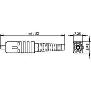 Telegärtner - LWL-Steckverbinder SC Stecker 100007200 Multimode, Keramik