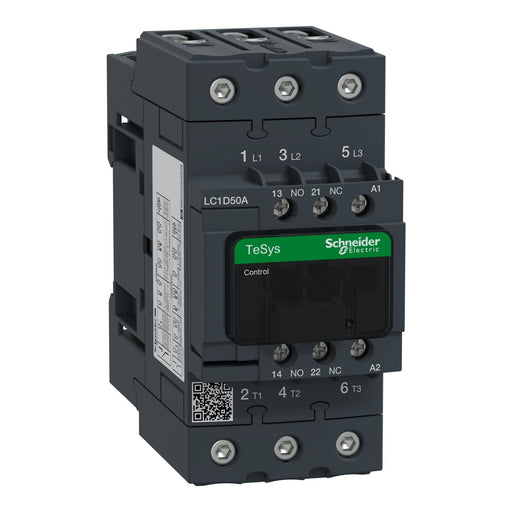 Schneider Electric - Leistungsschütz zum Schalten von Wechselstrom Leistungsschütz LC1D50AV7 3P,50A,400V 50/60HZ