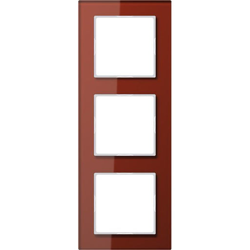 Jung - Abdeckrahmen Glasrahmen 3-fach rt AC 583 GL RT waage/senkrecht