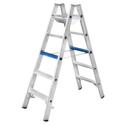 Geis&Knoblauch - Stufenleiter Stufenstehleiter 7105-7 alu, 2x5 Stufen