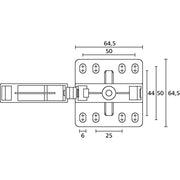 HellermannTyton - Rohrschelle IWS-Wellrohrhalter CTCC-IWS50-MB65-GY20 schraubbar, grau − 20 Stück