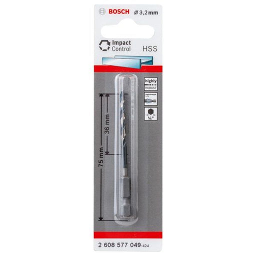 Bosch - Bohrer HSS Spiralbohrer mit 2608577049 Sechskantschaft 3,2