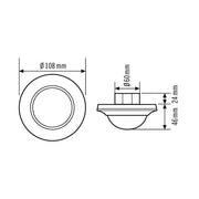 ESYLUX - Bussystem-Bewegungsmelder Decken-Präsenzmelder KNX PD-C360i/24KNXECOUP 360Grad RW ca.24m UP