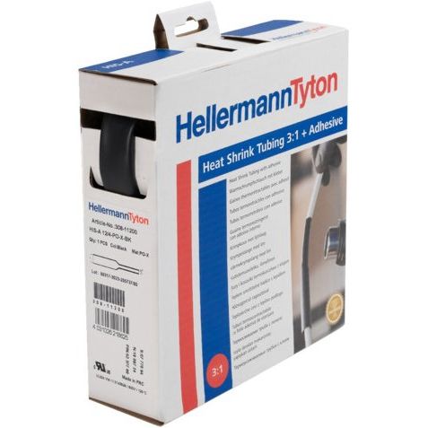 HellermannTyton - Schrumpfschlauch HISA-18/6-POX-BK sw 3=1 L=4m