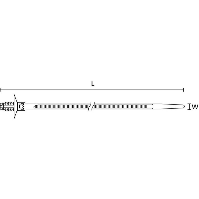 HellermannTyton - Kabelbinder Befestigungsbinder T50SDP6-PA66HIRHS-BK 170x5.1 − 500 Stück