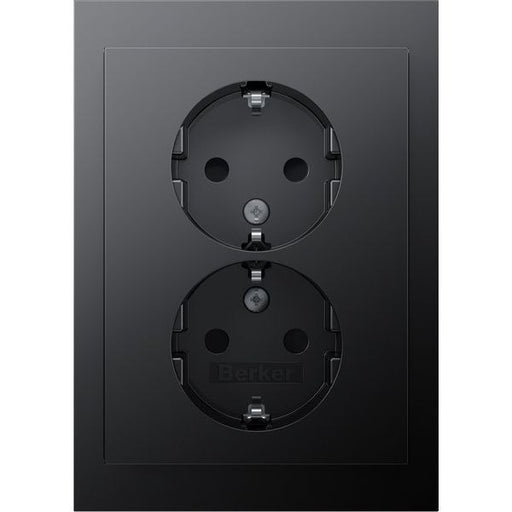 Berker - Steckdose Doppelsteckdose SCHUKO 47597006 K.1 anthr matt lack