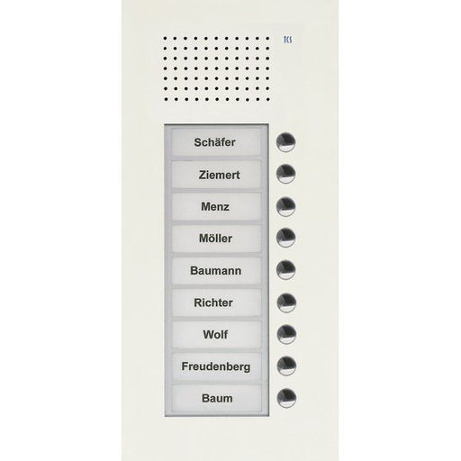 TCS Tür Control - Türstation für Türkommunikation Audio Außenstation PUK 9 PUK09/1-WS Tasten 1spaltig UP w