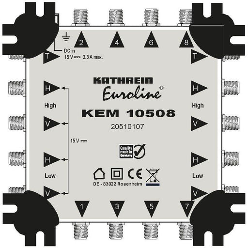 Kathrein - Multischalter Sat-Matrix Durchgang KEM 10508 5auf8,kaskadierbar