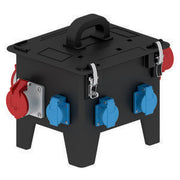 Bals Elektrotech - CEE-Steckdosen-Kombination (IEC 60309) Vollgummi-Verteiler 522143 mit abklappb.Deckel