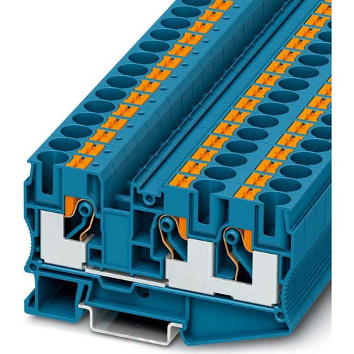 Phoenix Contact - Durchgangs-Reihenklemme Durchgangsklemme PT 10-TWIN BU 0,5-16qmm, AWG 20-6