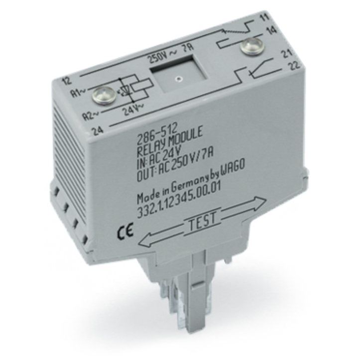WAGO - Schaltrelais Relaisstecker 286-312 m. 2 U DC 24 V