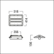 Zumtobel Group - Hallen - Reflektorleuchte LED - Hallenleuchte CR2PL M17K #42187267 840