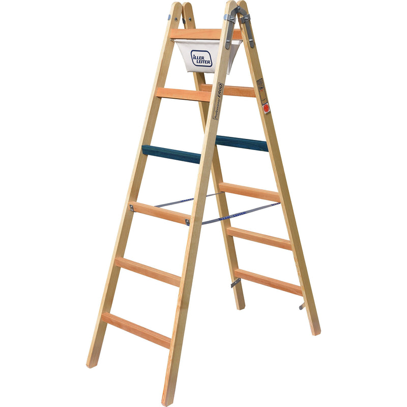 ILLER-LEITER - Sprossenleiter Breitsprossenstehleiter 1114-7 Professional 2x14Sp