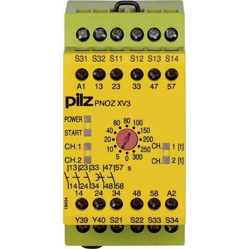 Pilz - Gerät zur Überwachung von sicherheitsgerichteten Stromkreisen Not-Aus-Schaltgerät PNOZ XV3 #774548 300/24DC 3n/o 2n/o t
