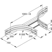 Niedax - Anbau-Abzweigstück für Kabelleiter Anbau-T-Stück WSTAR 200.300 201,5x305mm