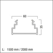 Zumtobel - Mechanisches Zubehör/Ersatzteile für Leuchten Abdeckstreifen silber TECTONTAK-GP1498PPSR