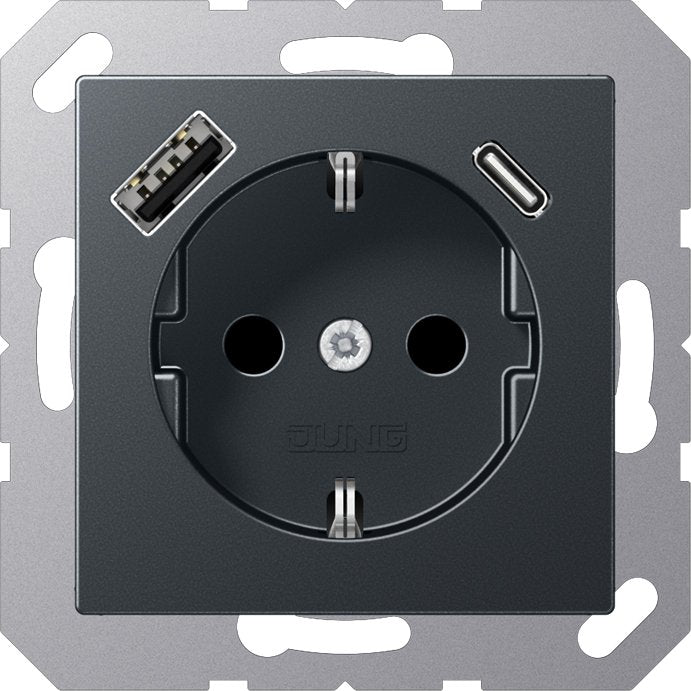 Jung - Steckdose SCHUKO Steckdose A 1520-15 CA ANM mit USB Typ AC