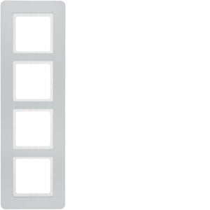 Berker - Abdeckrahmen Rahmen 4f. alu/samt/lack 10146184