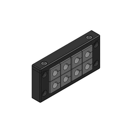 Icotek - Kabeleinsteckstutzen Kabeleinführungsleiste KEL-ER 16/8 sw V2A schwarz − 10 Stück