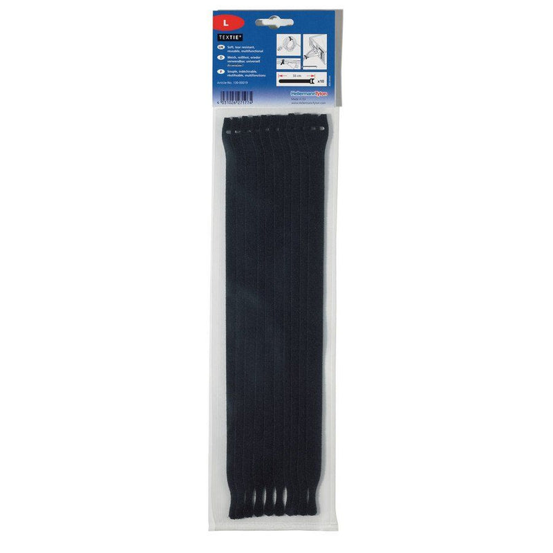 HellermannTyton - Kabelbinder Textie L BK (VE10) 330x12,5mm